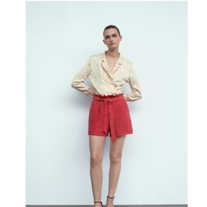 Zara linen paperbag shorts - NWT